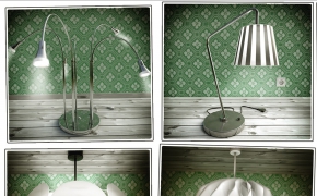 8款装饰灯C4D模型（吊灯、台灯）Decorative lamp 3D model