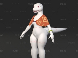 小蛇露露卡通角色动画模型 Crusch Lulu FBX Blend v1.0