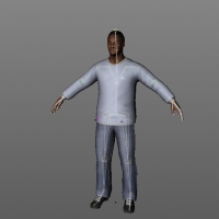 非洲男人C4D绑定模型 Man 01 c01 rig