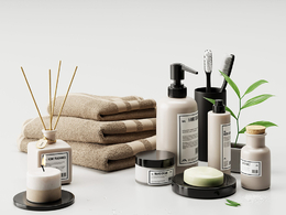 C4D Corona浴室洗簌用品模型 Bathroom supplies