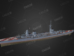 意大利海军蒙德库克利巡洋舰C4D模型下载Montecuccoli 3d model