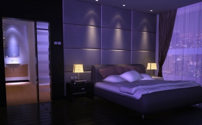 夜晚的卧室C4D for vray渲染工程 Bedroom