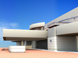 C4D汽车背景 汽车环境 汽车场景 房子模型 Automobile environment