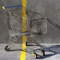 商场/超市购物车3D模型：Free Shopping cart 3d model