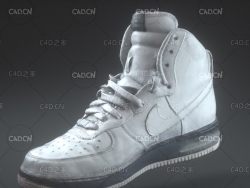 耐克空军一号运动鞋3D扫描模型 Nike Airforce Sneaker