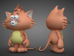 萌宠卡通小猫C4D模型 TinaCat 3d model