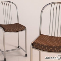 不锈钢椅子3D模型：Dining Chair