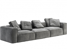 博纳尔多花生B三座沙发 3503D模型素材下载Peanut B Sofa 3 Seats 350 by Bonaldo