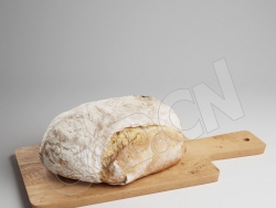 C4D木板上的面包模型 Bread