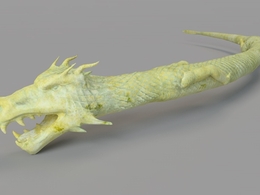 金色长龙C4D模型 Ladder Dragon
