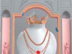 三八女神节电商海报珠宝首饰展示场景C4D模型