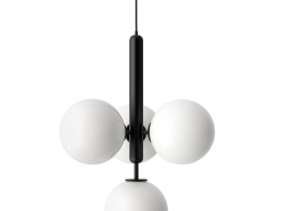 米拉4号乳白色吊灯 (吊灯)3D模型素材下载Miira 4 Opal Chandelier by Nuura