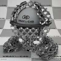 vray for c4d材质：Metal mesh with bump001