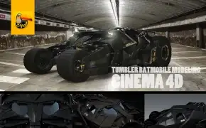 C4D机甲战车建模视频教程 Tumbler Batmobile Modeling Cinema 4D | 5.59GB