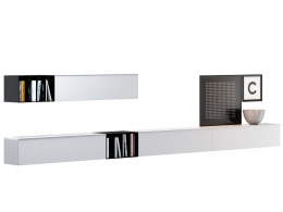 Caccaro品牌悬挂式书柜储物单元3D模型素材下载Suspended Storage Units with Bookcase