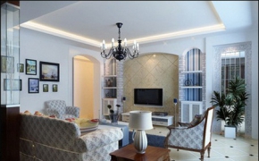 室内模型-客厅3D模型合集（MAX）Livingroom in Mediterranean Style