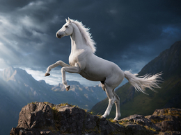 超写实高精度纯白色骏马3D模型 专业影视动画游戏场景PBR材质Blender格式马匹模型素材VFX Grace - White Horse Animation