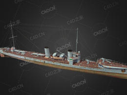 美国海军龙江级导弹艇泛亚系驱逐舰巡逻艇C4D模型下载Longjiang 3d model