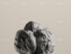 C4D Redshift膨胀变形的黑色石头动画工程 Rocks