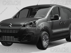 雪铁龙全电动商务车面包车货车2017款C4D汽车模型下载