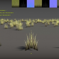 黄草3D模型：Free Grass Pack
