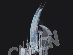 C4D抽象钢铁建筑未来城市建筑蒸汽朋克模型 KB3D_HEM_BldgLG_l_grp