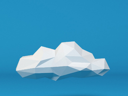 低面卡通云朵图标模型Poly Cloud_2