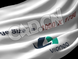 C4D飘动的旗动画模型 flag
