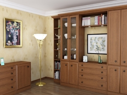 C4D室内模型：古典书房渲染模型 living room c4d for vray