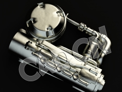 C4D科幻飞行器机械零件模型 Spaceship Kit Mechanical parts-09