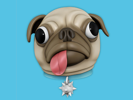 [Zbrush模型]沙皮狗头像ZTL模型 Pug Sculpt