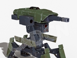 机甲射击枪机器人变形C4D绑定动画模型SentryGun