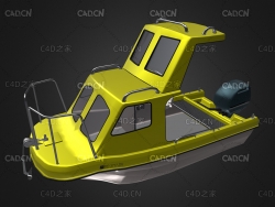 C4D迷你小船卡通渔船模型 Wilson_Flyer
