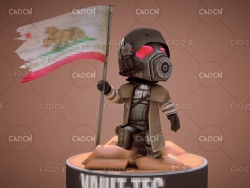 C4D游侠士兵摇头娃娃玩具模型