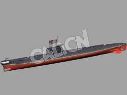 C4D苏联641型狐步级潜艇模型 Foxtrot-class submarine 3d Model