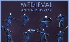 中世纪动画包（max | bip | fbx）Mr Necturus – Medieval Animations Pack