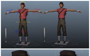 时尚棒球先生MAYA绑定人物