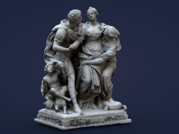 卢浮宫博物馆雕塑C4D模型 arria et ptus louvre museum