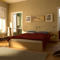 卧室C4D模型 bedroom 3d model