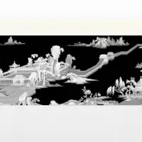 一幅山水沙发高清灰度图（BMP）