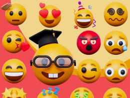 15个卡通Emoji表情图标3D模型合集下载-愤怒、开心、失落、疑惑等多场景高精度立体表情包素材Collection Emoji 3D Icon Pack