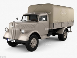 欧宝卡车 Opel Blitz Flatbed Truck 1940 3D model