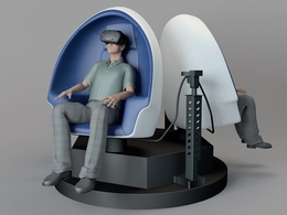 VR体验椅 VR/AR眼镜 VR虚拟现实体验设备C4D模型 virtual reality