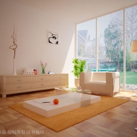 C4D室内完整模型：客厅渲染作品（c4d vray渲染）