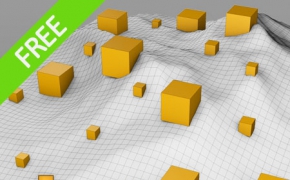 C4D快速附着地面标签插件 Drop Tag