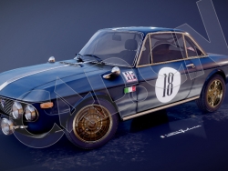 菲亚特蓝旗亚汽车C4D模型 Lancia