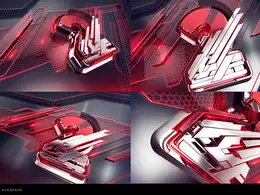 C4D玻璃质感的片头文字工程 Style Frames C4d Project File