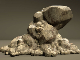 石头堆C4D模型 Rock Ledge
