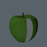 青苹果C4D模型 Green apple 3D model