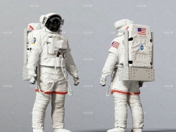 高精度宇航员3D模型 Spacesuit NASA Apollo 11 and Renderhub EMU NASA Space Suit